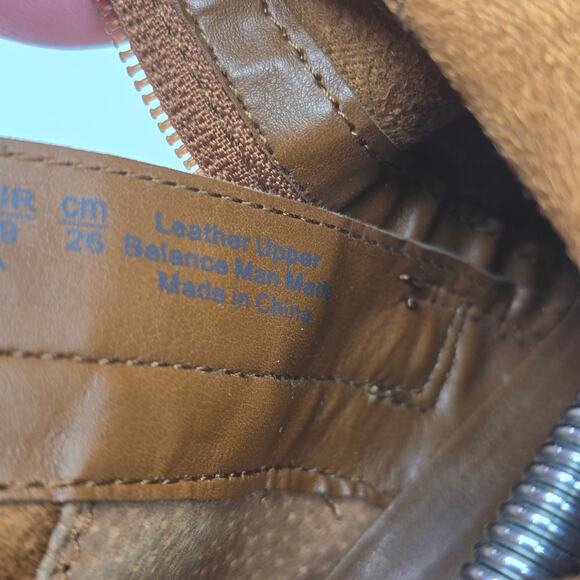 Franco Sarto Women's Leather Hyla Side Zip Chelsea Ankle Booties Brown Size 9M - Picture 9 of 10